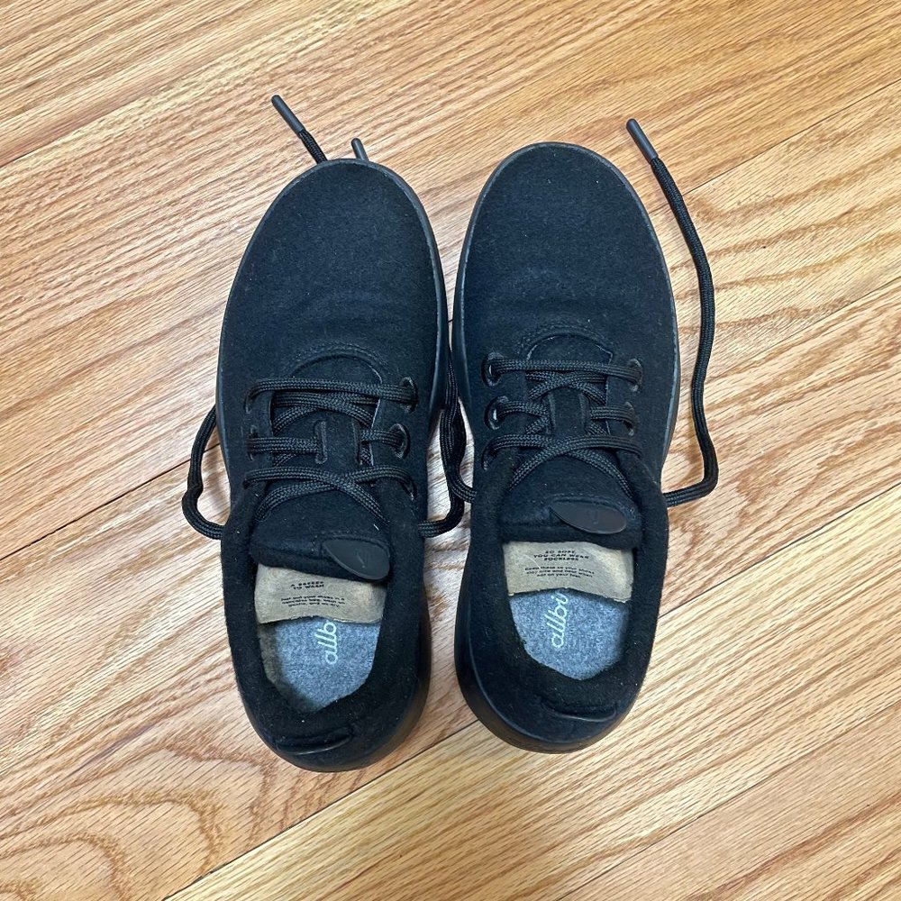 Allbirds Women's Wool Runner Mizzles - True Black (Black Sole)
